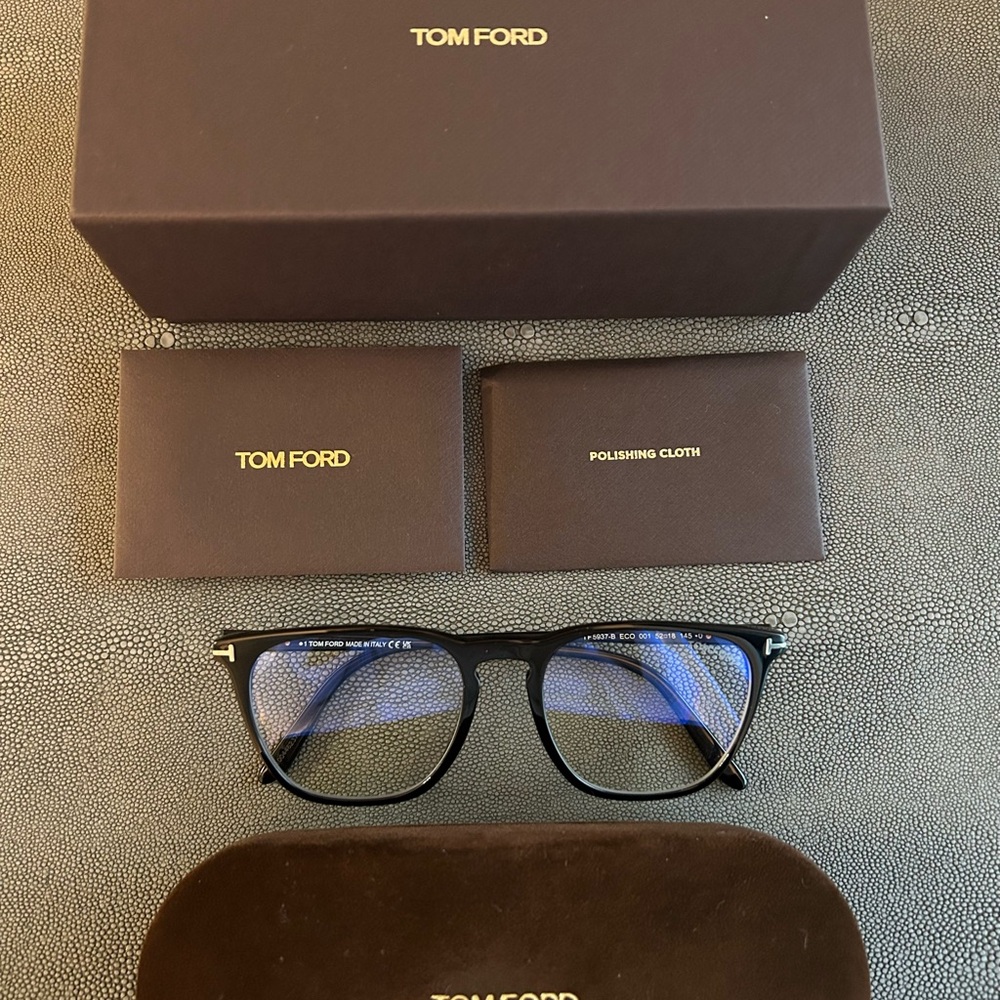 Brand new in box authentic Tom Ford Black eyeglasses FT 5937-B retail: $550